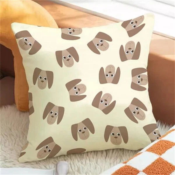 Cartoon Dog Pillowcases for Cushion Cover Car Decoration Sofa Cushion Fall Decor