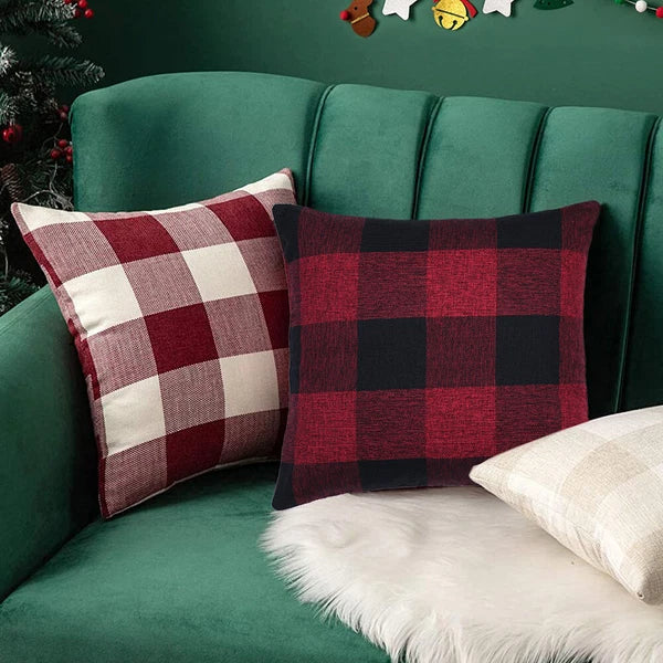 Set of 2 Throw Pillow Covers, Decorative Pillows Covers for Sofa Couch Christmas