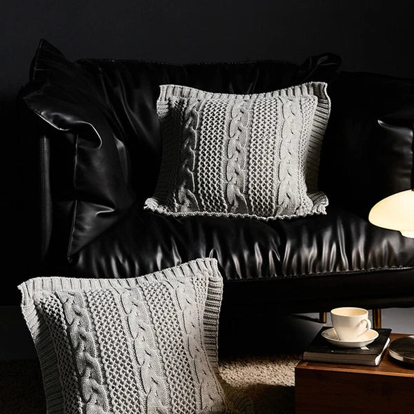 45*45cm Square Knitted Pillowcase Throw Waist Cushion Covers Sofa Bed Home Decor