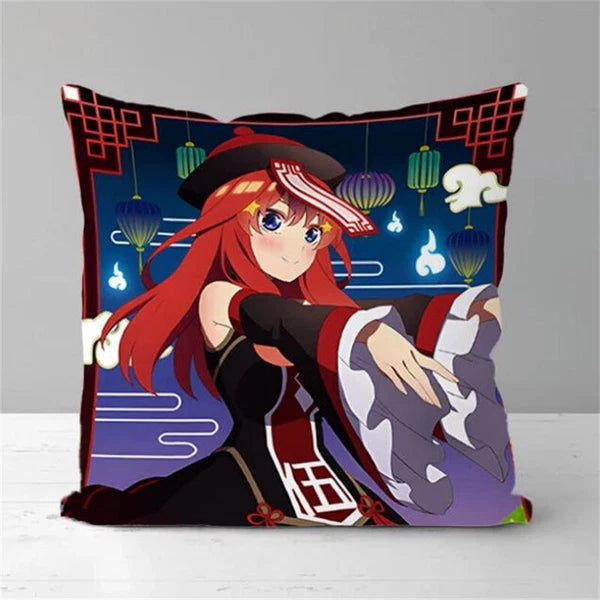 Anime Girl Pillow Covers Decor Sofa Print Quintuplets Short Plush Cushion Cover