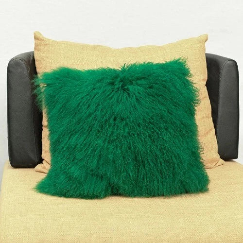 Mongolian Lamb Fur Cushion Cover, Sofa Pillow Cover Home Decoration No Stuffing