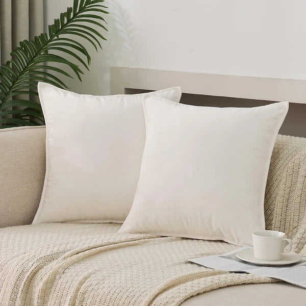 Throw Pillow Covers Pack of 2 Soft Decorative Square Cushion Covers for Couch