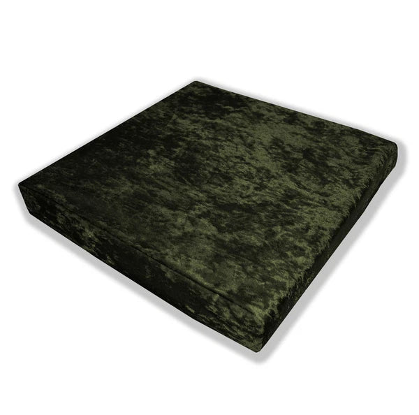 Mv34 Olive Crushed Velvet Sofa Seat Patio Bench Box Cushion Bolster Cover/Runner