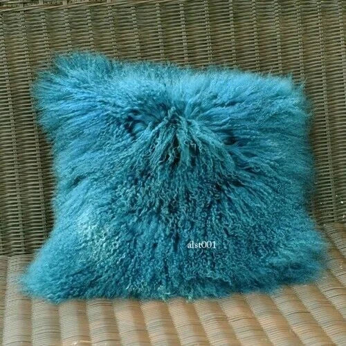 Mongolian Lamb Fur Cushion Cover, Sofa Pillow Cover Home Decoration No Stuffing