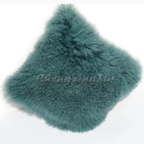 Mongolian Lamb Fur Cushion Cover, Sofa Pillow Cover Home Decoration No Stuffing