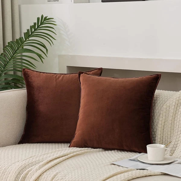 Throw Pillow Covers Pack of 2 Soft Decorative Square Cushion Covers for Couch