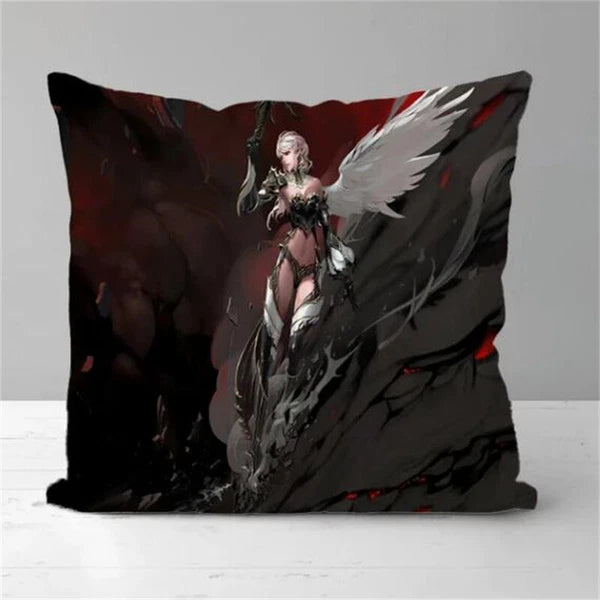 Short Plush Sofa Decor Print Pillow Covers Lineage2 Pillowcases Cushion Cover