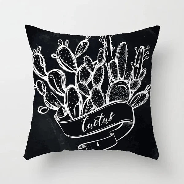 Cactus Succulent Plants Pillowcase Decor Sofa Cushion Case Bed Pillow Cover