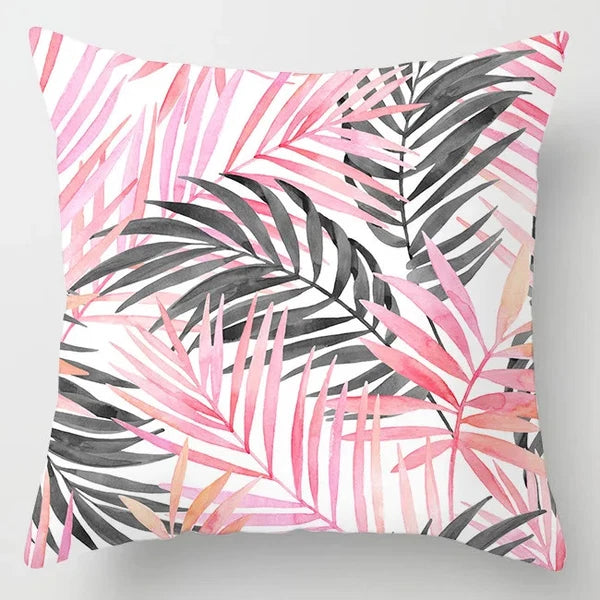 Pink Feather Pillowcase Decorative Sofa Cushion Case Bed Pillow Cover Home Decor