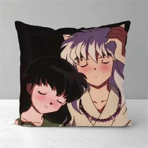 Throw Pillow Covers Decor Inuyasha Print Anime Pillowcase for Sofa Cushion Cover