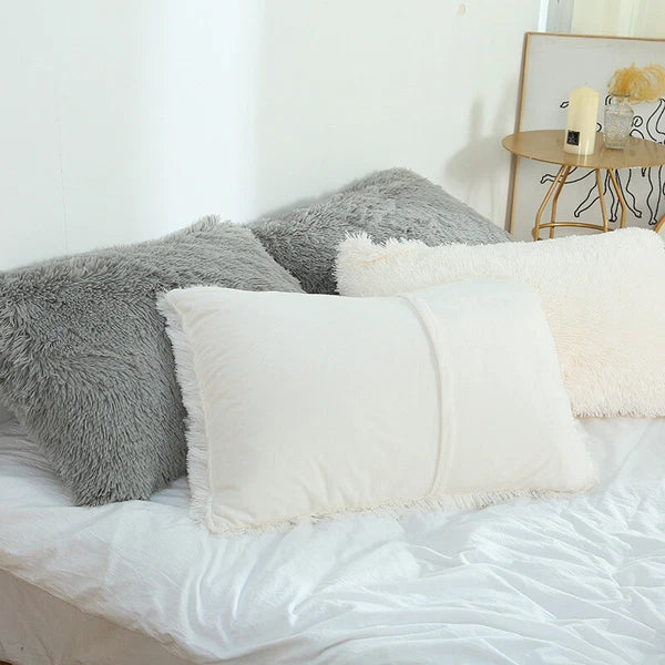 Long Fluffy Plush Throw Pillow Cases Shaggy Sofa Bed Cushion Cover 50x70cm