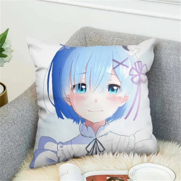 Anime REM Decorative Pillows Covers Cushion Cover Pillowcase Home Decor Sofa
