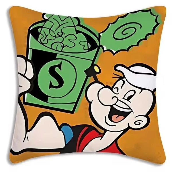Funny Popeye Show Love Pillow Covers Sofa Home Printing Cute Cushion Cover