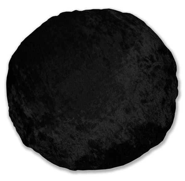 Mv36 Black Crushed Velvet Sofa Seat Patio Bench Box Cushion Bolster Cover/Runner