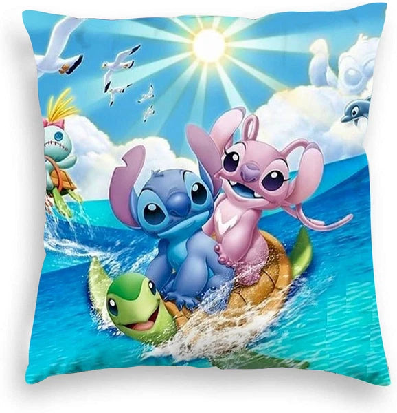 Lilo Stitch 3D Cushion Cover Throw Pillow Case Home Sofa Bed Decor Gift 45*45CM