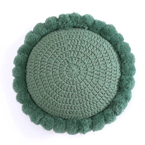 Round Seat Pad Cushion Chair Knit Waist Garden Sofa Bed Patio Floor Pillow Case