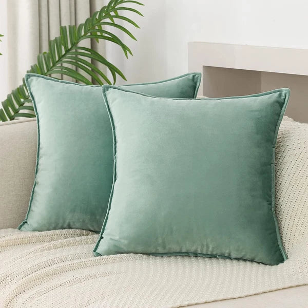 Throw Pillow Covers Pack of 2 Soft Decorative Square Cushion Covers for Couch