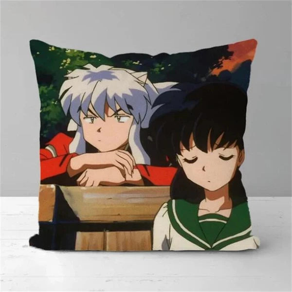 Inuyasha Printing Anime Pillowcases for Short Plush Sofa Decor Cushion Cover