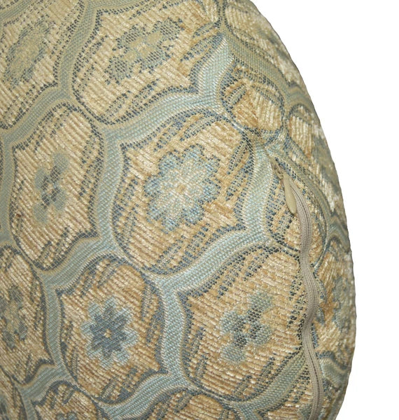We64 -Light Blue Eye Flora Damask Bolster Case/Pillow/Sofa Seat Cushion Cover