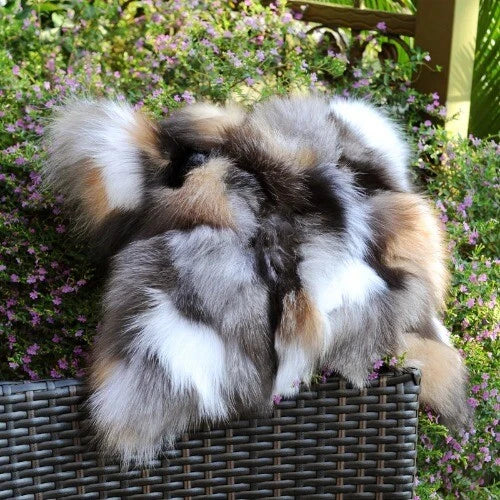 Natural Color Handmade Patchwork Real Fur Sofa Cushion Cover Pillow Case