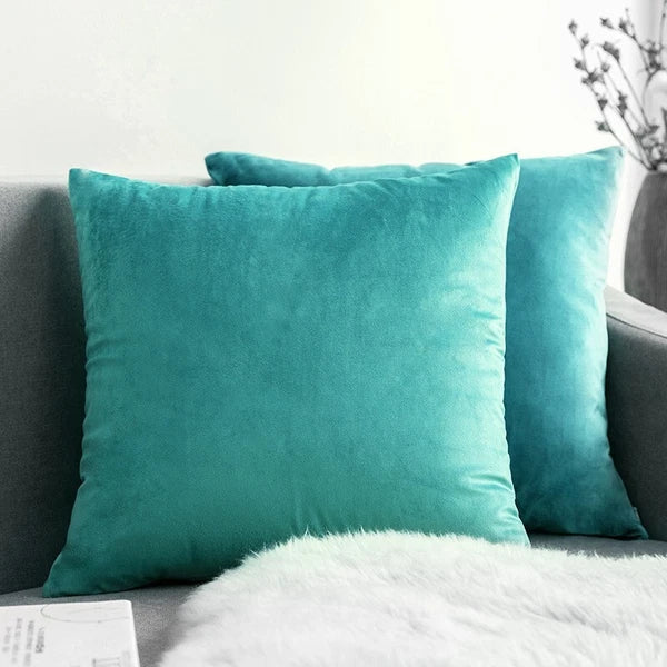 UK 16" 18" 20" 22" 24" Velvet Cushion Cover Pillow Case Home Sofa Bed Decor