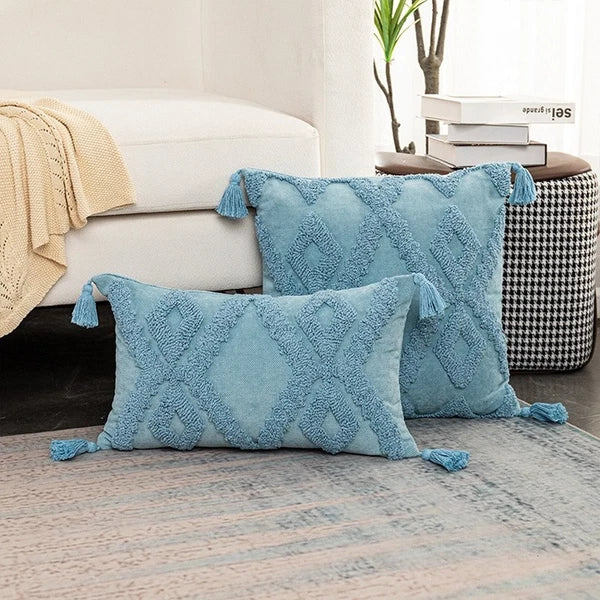 1PC Moroccan Cushion Cover Embroidered Tufted Pillow Case for Bedroom Sofa Decor