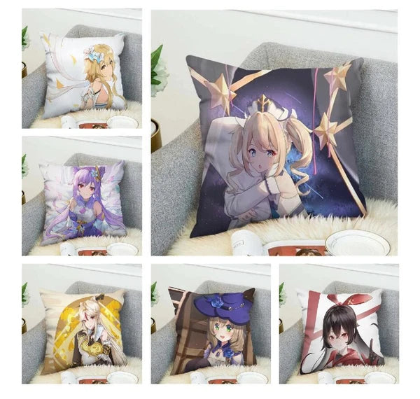 Genshin Impact Printed Pillowcases Decorative Cushion Covers Home Decor Sofa