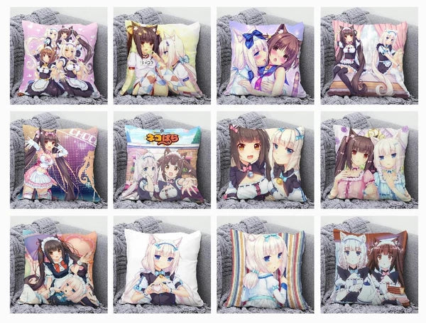 NekoPara Anime Pillow Cover Fall Decor Sofa Cushions Cushion Covers Pillowcase