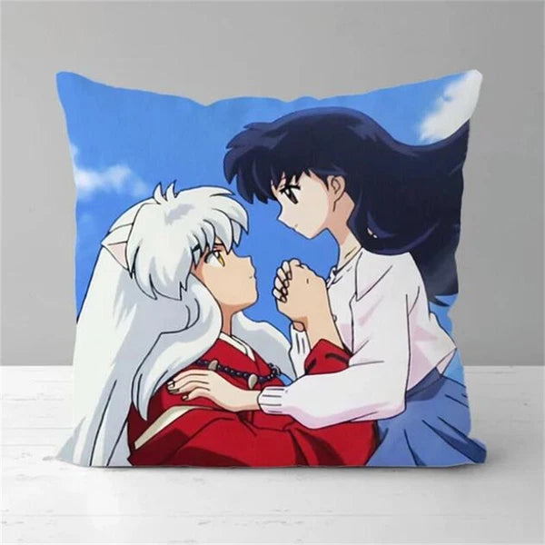 Throw Pillow Covers Decor Inuyasha Print Anime Pillowcase for Sofa Cushion Cover