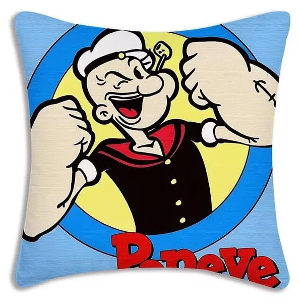 Funny Popeye Show Love Pillow Covers Sofa Home Printing Cute Cushion Cover