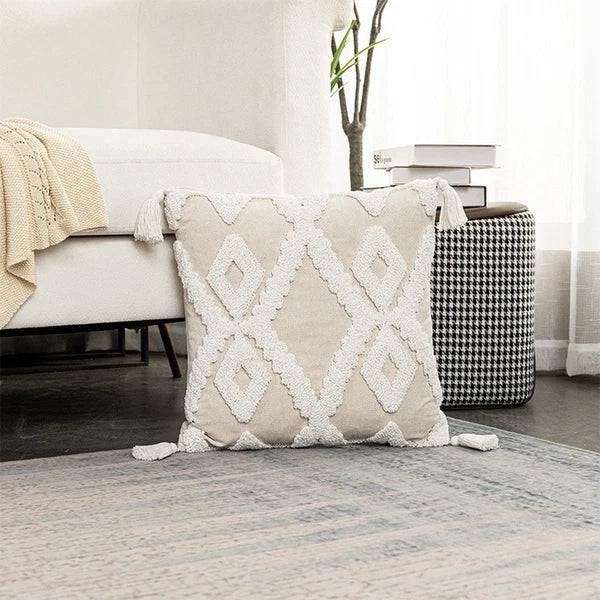 1PC Moroccan Cushion Cover Embroidered Tufted Pillow Case for Bedroom Sofa Decor
