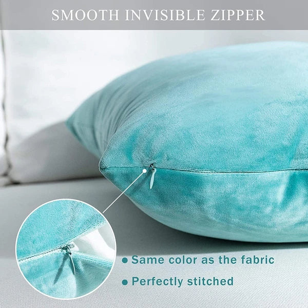 UK 16" 18" 20" 22" 24" Velvet Cushion Cover Pillow Case Home Sofa Bed Decor