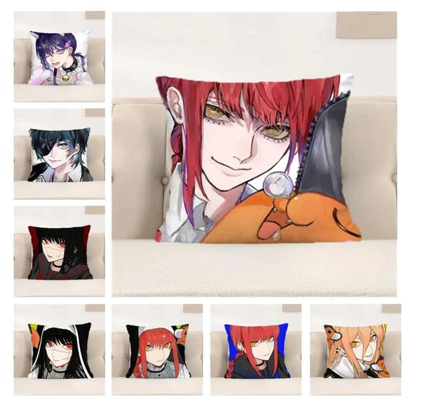 Pillow Covers Decorative Sofa Chainsaw Man Cushion Cover Pillows Cases Home
