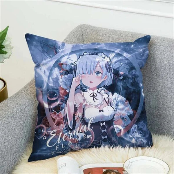 Anime REM Decorative Pillows Covers Cushion Cover Pillowcase Home Decor Sofa
