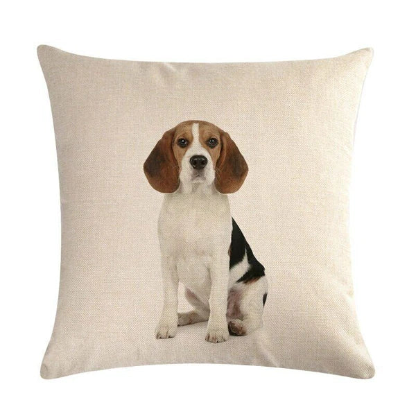 Dog Pattern Throw Pillow Cushion Cover  Home Sofa Bed Decorative