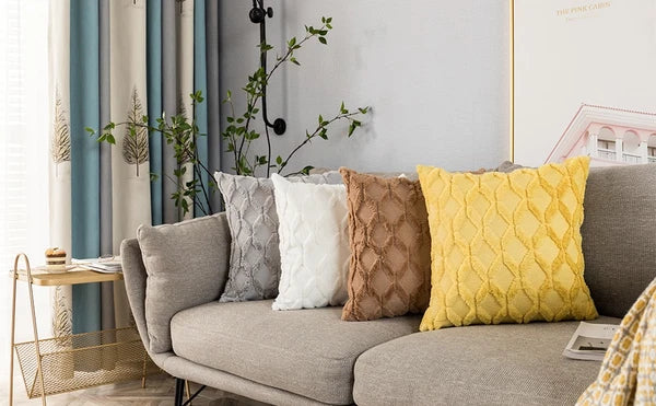 Pillow Cover Plush Solid Nordic Cushion Cover Living Room Sofa Home Decorations