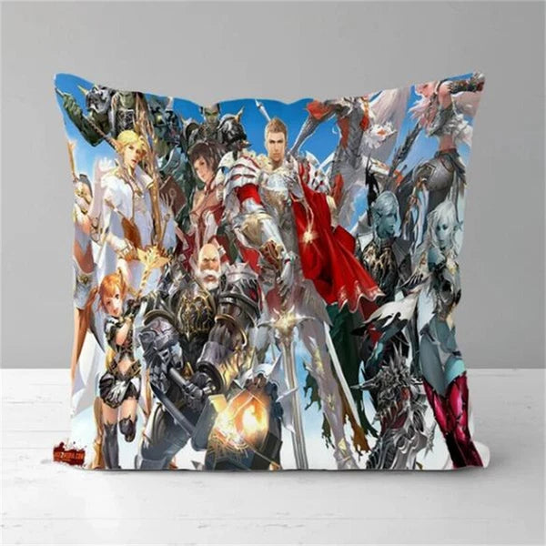 Short Plush Sofa Decor Print Pillow Covers Lineage2 Pillowcases Cushion Cover