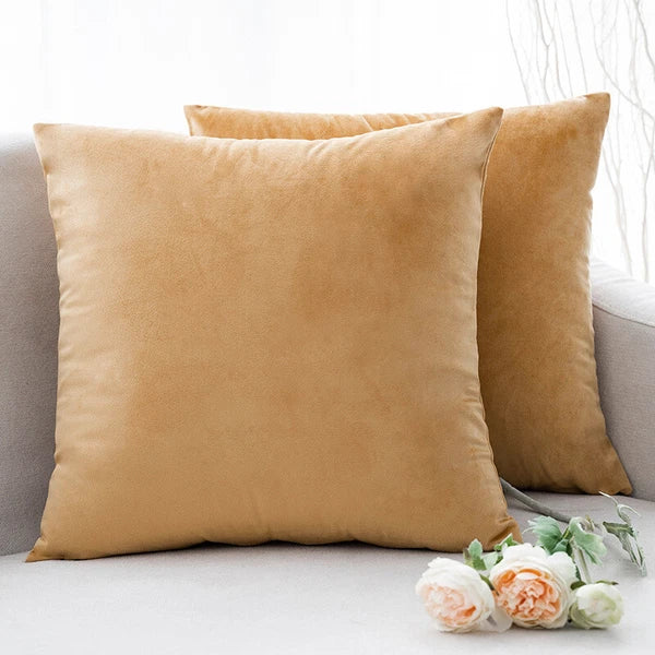 UK 16" 18" 20" 22" 24" Velvet Cushion Cover Pillow Case Home Sofa Bed Decor