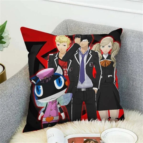 Anime Cartoon Persona 5 Print Cushion Cover Sofa Home Decor Pillowcase