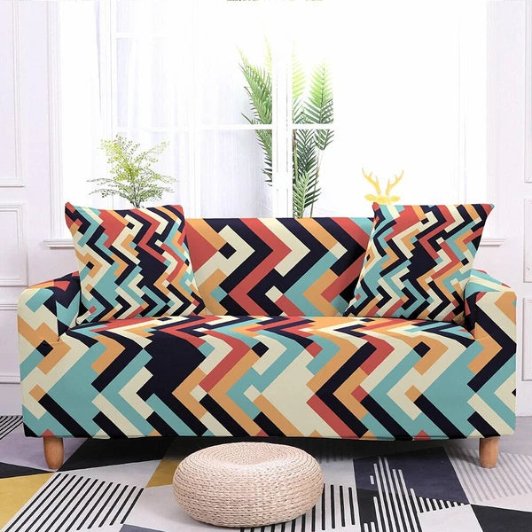 Geometric Printed Elastic Sofa Covers Seater Cover for Living Room Corner