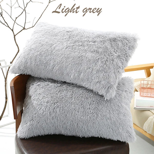 Long Fluffy Plush Throw Pillow Cases Shaggy Sofa Bed Cushion Cover 50x70cm