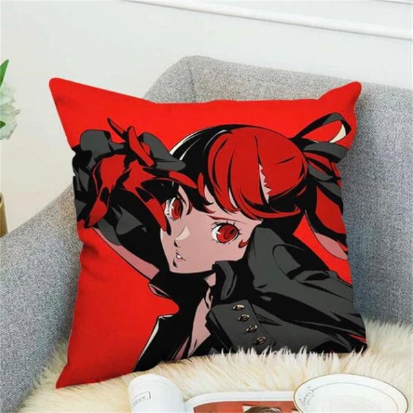 Anime Cartoon Persona 5 Print Cushion Cover Sofa Home Decor Pillowcase