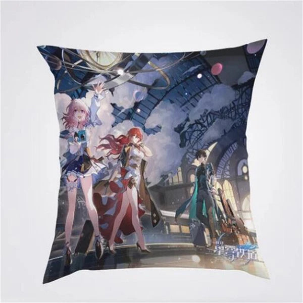 Anime Honkai Star Rail Pillowcase Print Cushion Cover Sofa Home Decor