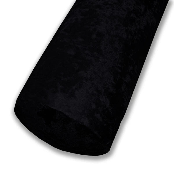 Mv36 Black Crushed Velvet Sofa Seat Patio Bench Box Cushion Bolster Cover/Runner