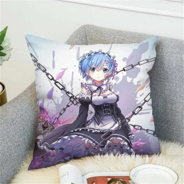 Anime REM Decorative Pillows Covers Cushion Cover Pillowcase Home Decor Sofa
