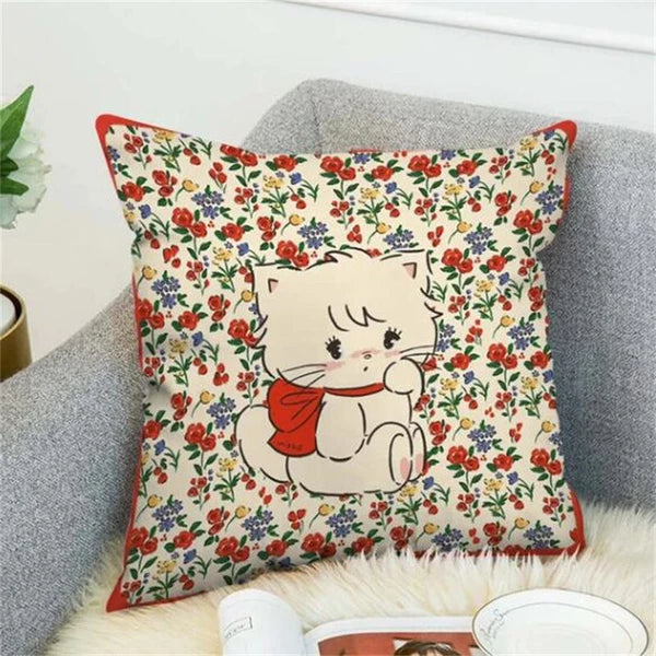 Anime Cartoon Mikko Illustrations Print Cushion Cover Sofa Home Decor Pillowcase
