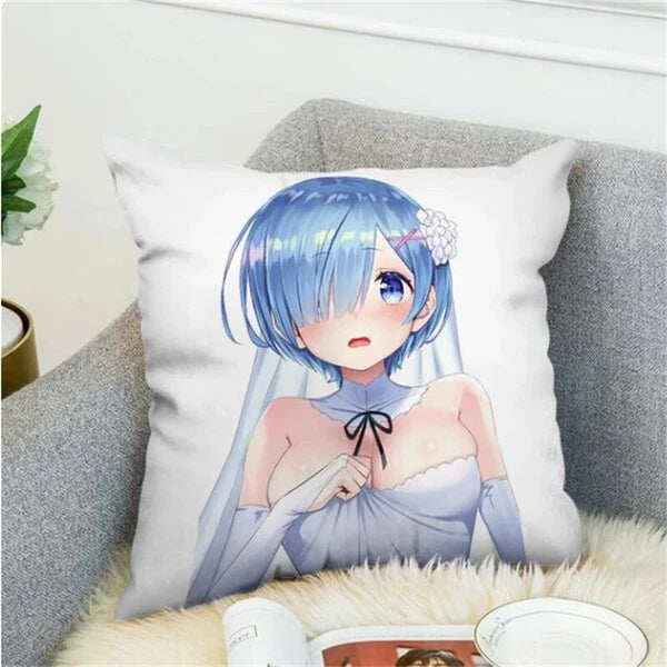 Anime REM Decorative Pillows Covers Cushion Cover Pillowcase Home Decor Sofa