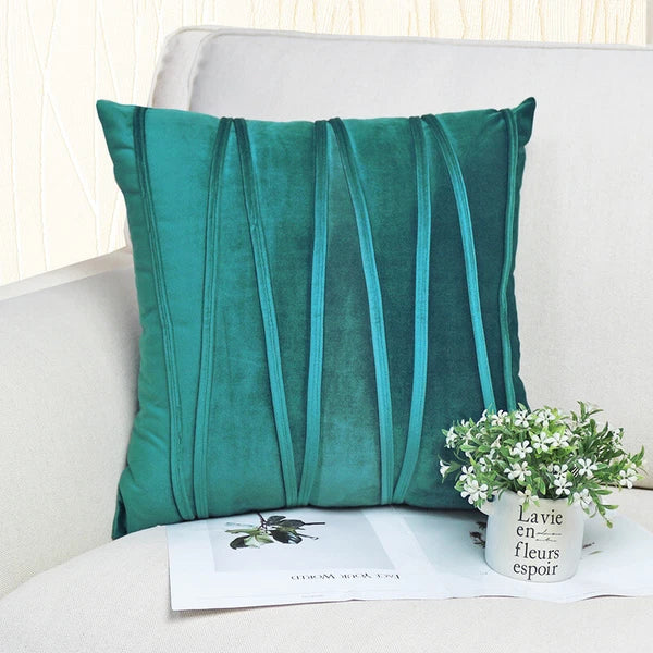 Soft Velvet Striped Decorative Pillows Throw Pillow Cover Cases Home Sofa Seat