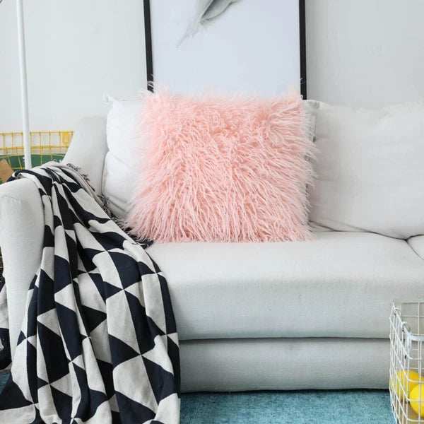 Furry Shaggy Pillow Cover Sofa Cushion Covers Pillowcases Bed Throw Home Decor