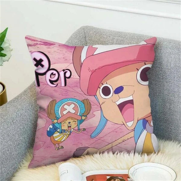 Anime Cartoon One Piece Print Cushion Cover Sofa Home Decor Pillowcase